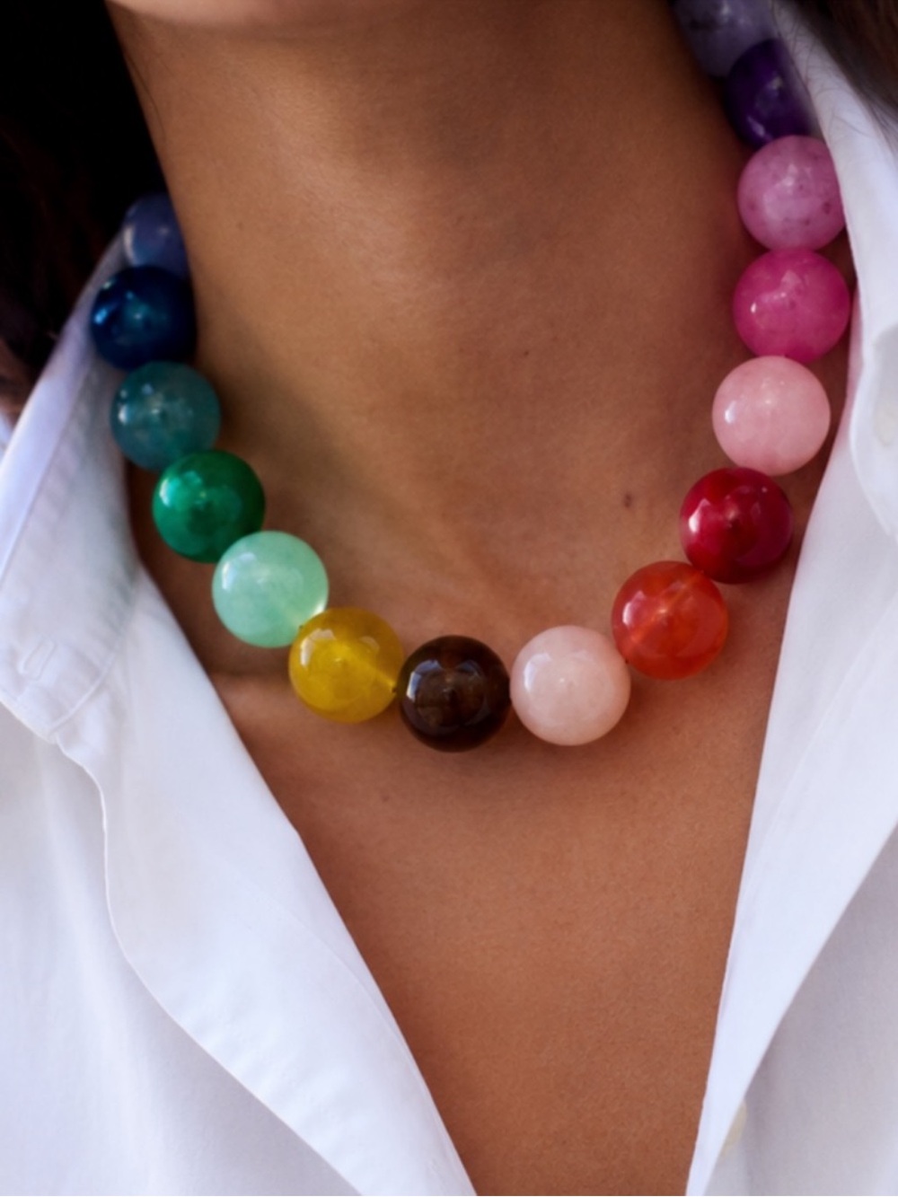 New! Colorful Beaded Dopamine Necklace NWOT